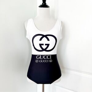 Gucci Black and White Women Swim One Piece - XL